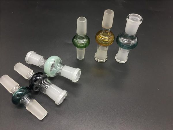 Colorful 10 Styles Glass Bongs Adapter 14.5mm 18.8mm Male Female Glass Adapter Strainght Joint 14mm 19mm Glass Converter for Dab Rigs