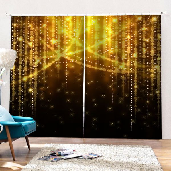 

beautiful p fashion customized 3d curtains gold light curtains 3d window curtains for living room