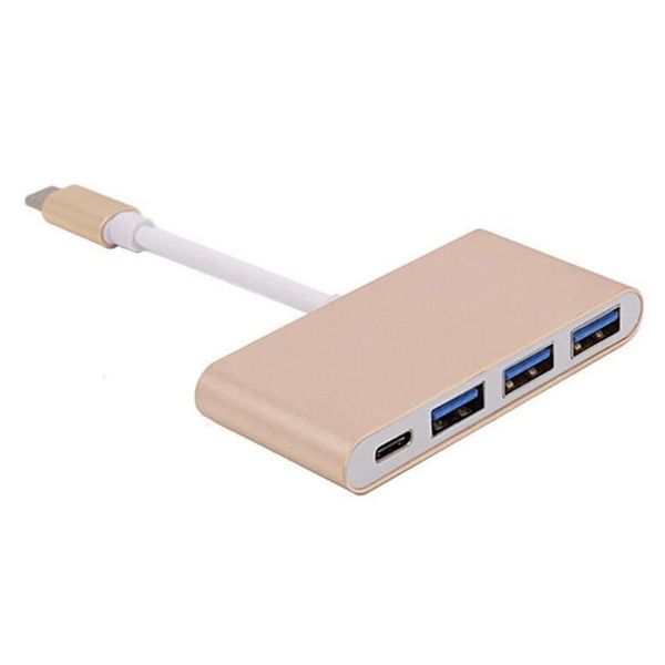 

type-c to 4 usb hub expander mini ultra-thin portable 4-port usb 3.0 hub converter adapter for mac-book laptablet