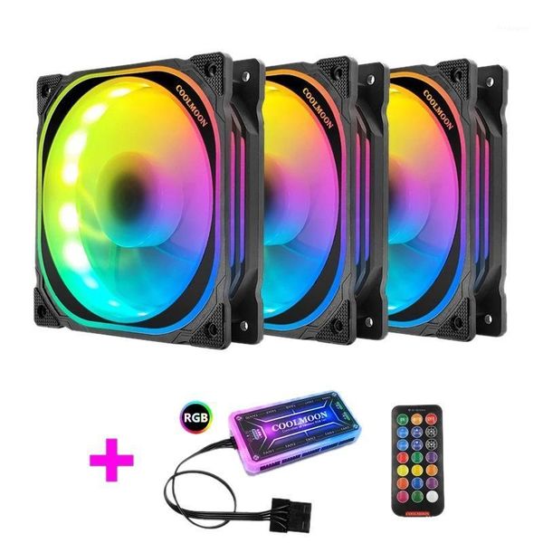 

fans & coolings coolmoon 120mm rgb computer case pc cooling fan quiet blade with ir remote cooler cpu case1