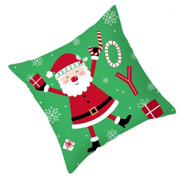 

christmas cushion cover throw pillow case home room sofa merry christmas santa claus snowman elk hohoho pillow cover decoration1