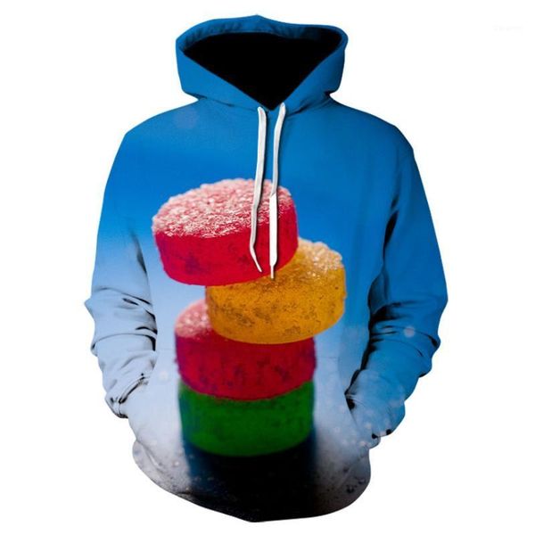 

2020 men and women's thin comfortable and stylish printed candy hoodies long sleeve casual women's sports hoodies1, Black