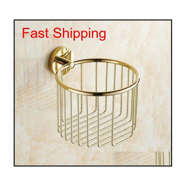 

paper holders brass gold finish toilet paper roll holder bath shelf shower storage basket euro wall mounted fit qylntr bde_luck