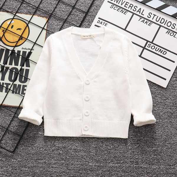 

1 7yrs baby boys girls v-образным вырезом кардиган пальто детская одежда весна осень мальчики девочки с длинным рукавом вязаные детские кард, Blue