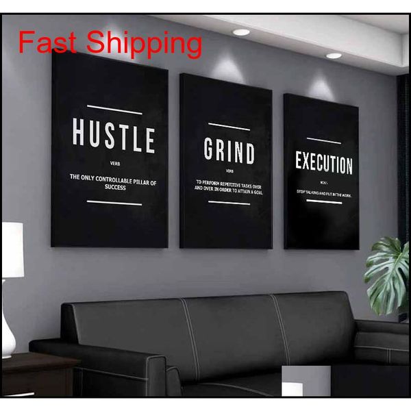 

grind hustle execution motivational quote posters and prints on canvas painting wall art pictures for living qylxfh bdesports