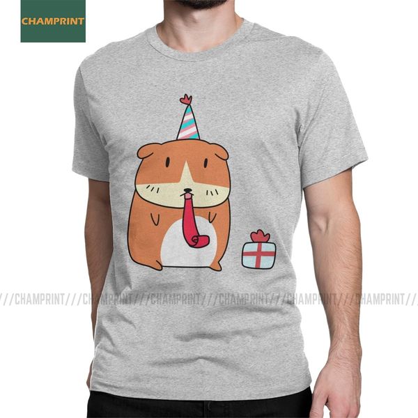 

sport men's t-shirts party guinea pig cotton tee shirt short sleeve cute animal lover animals kawaii fluffy pet t shirt printed