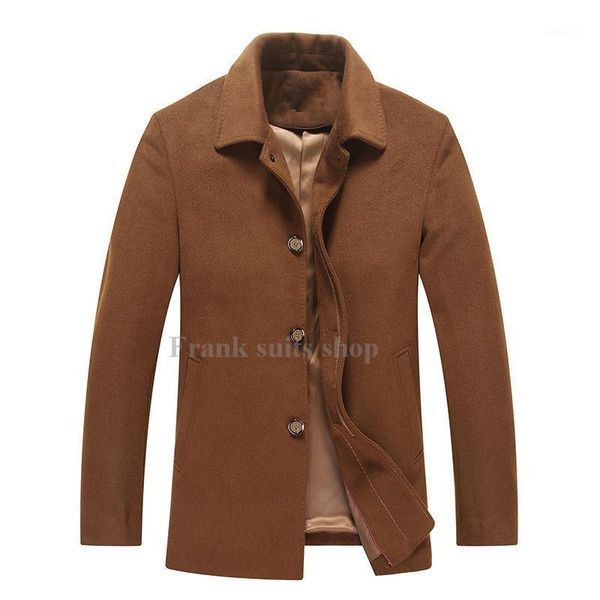 

2020 custom-made men's blazer business casual casual trench woolen coat overcoat fashion coat1, Black
