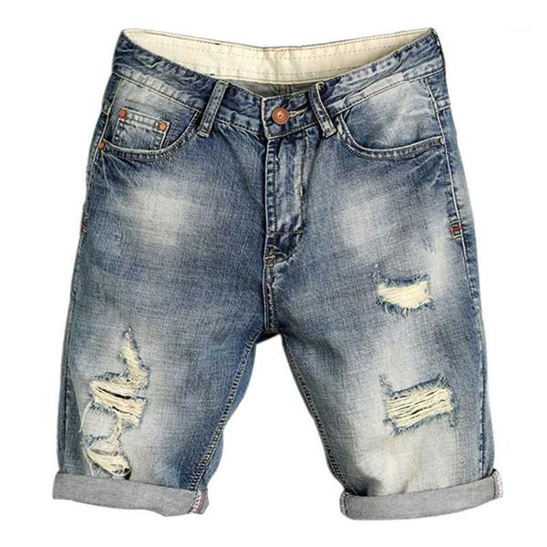 

2017 new style summer men shorts fashion ripped hole washed denim short men causal fit vintage jeans short bermuda masculina1, White;black