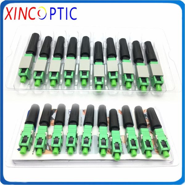 

fiber optic equipment sc/apc upc 50mm single mode fast connector side cover leather cable cold jointÂ ftth embedded optical quick