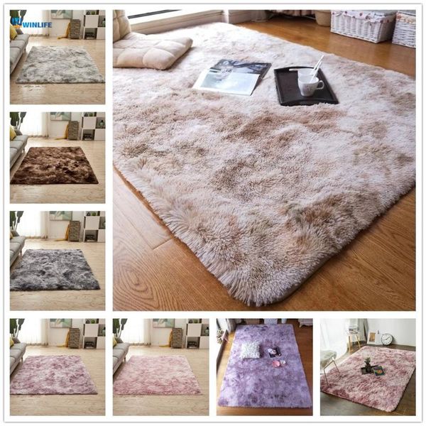 

carpets nordic solid pile plush carpet rugs for living room large size anti-slip bedroom/study/corridor soft child bedroom mat
