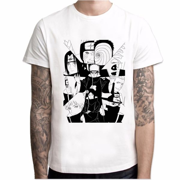 

harajuku мода наруто акацуки пейн white homme аниме марка повседневный streetwear o шеи mens спорта толстовка с капюшоном толстовка мужчины