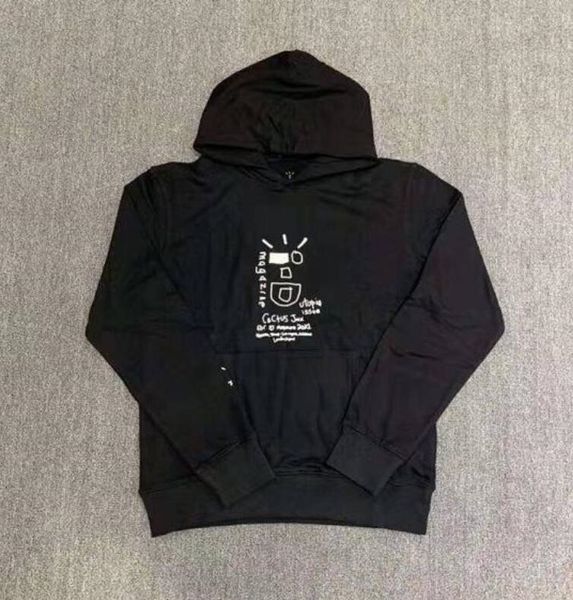 

black hoodie 21ss long sleeve loose fit sweatshirt hip hop hoodies