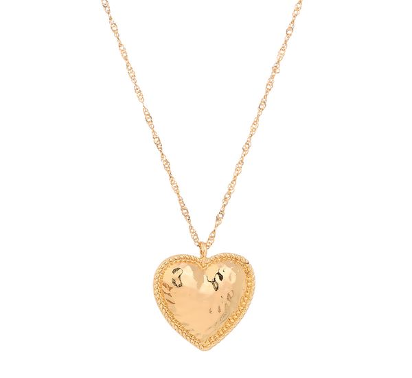 

amazon jewelry love heart bound metal pendant necklace peach heart tanabata valentine's day gift necklace, Black