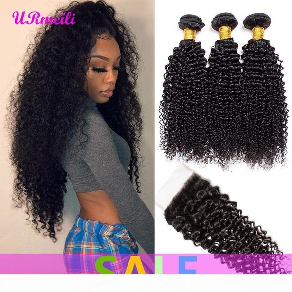 

curly human hair weave bundles with closure brazilian virgin hair bundles with closure 100% human hair weave bundles with closure, Black;brown