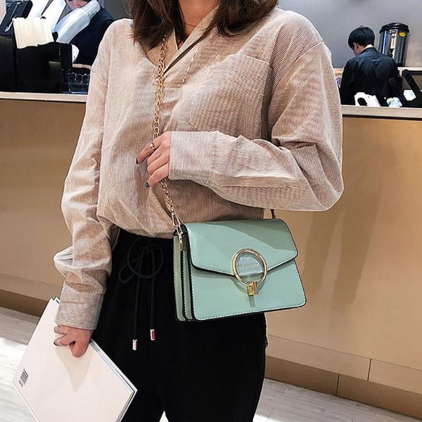 

2020 women bag fashion chain retro small square bag brand shoulder messenger designer handbag and clutch black