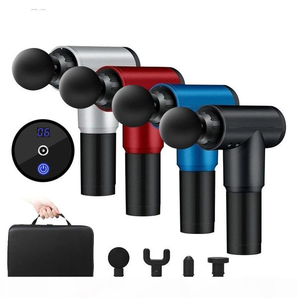 

electric muscle massage gun vibration anticellulite massager lcd display sport exercising body relaxation pain relief fascia gun