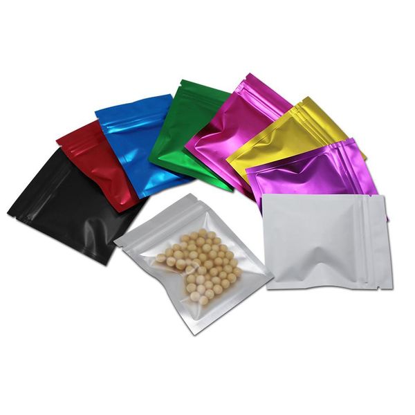 

100pcs lot 10x15cm self seal clear multi colors plastic mylar foil zip lock packaging pouch aluminum foil retails zipper bags h bbygvc
