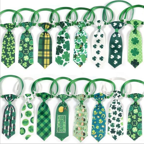 

4pic/16pic/set pet's tie irish day pet decoration st. patrick's day cats and dogs tie clover tie pet supplies