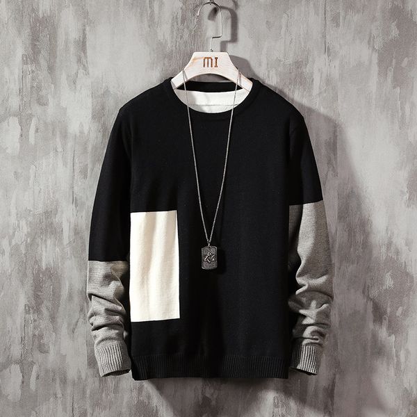 

2021 new men's blouses spring autumn clothes pull oversize -4xl 5xl pullovers style kln3, White;black