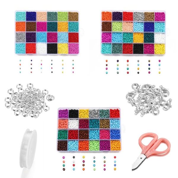 

24000pcs/set czech glass mixed beads crystal round seed beads bracelet necklace for diy jewelry making kit supplies acc jllmvg