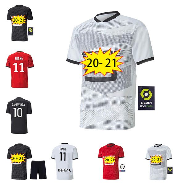 

rennes 20 21 stade rennais fc soccer jerseys away niang bourigeaud terrier 2020 2021 maillot de foot raphinha man kids kit football shirts, Black;yellow