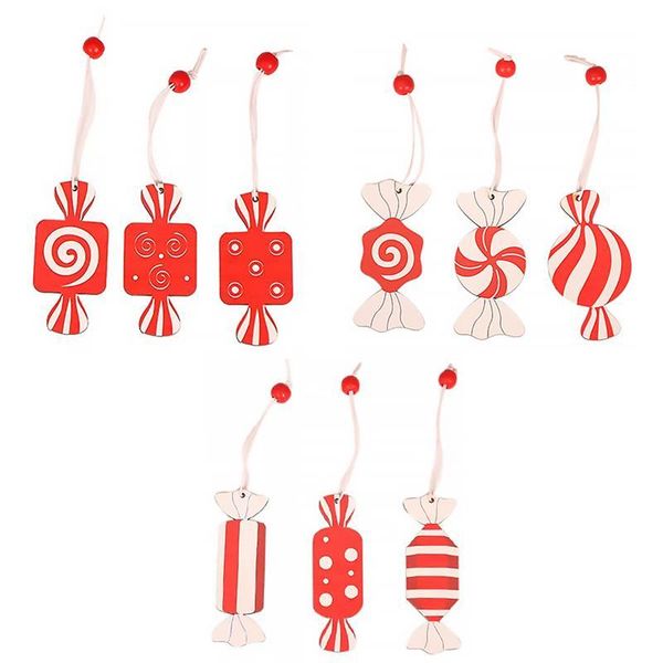 

9pcs ёлочные украшения висячие подвесной рождество стиль рождественская елка candy shaped подвеска подвесной аксессуары jllgio homecart