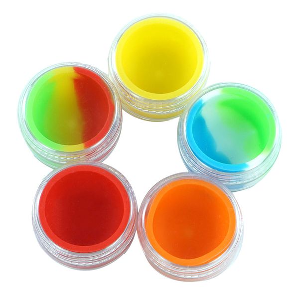 Contenitore in silicone da 7 ml Contenitori per olio Vaso per cera Vasetti per tamponamento Bottiglia di plastica antiaderente da utilizzare per la conservazione