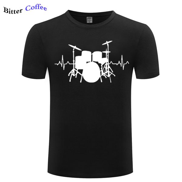 

jazz drum kit t-shirt men funny heartbeat summer t shirts rock and roll music festival camiseta & tees sport hooded sweatshirt hoodie