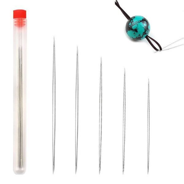 

10pcs stainless steel big eye curved beading needles easy jewelry making tools for beads and pearls thread string cord qylazo