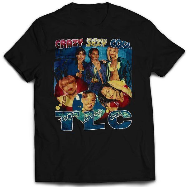 

мужчины футболка винтажный стиль tlc crazy sexy cool rap t-shirt женщины тенниска спорта толстовка с капюшоном толстовка