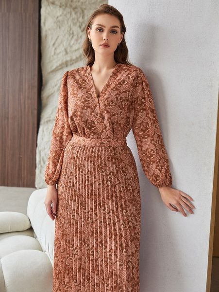 

motf premium plus paisley bodysuit without belt k2hj#, Black