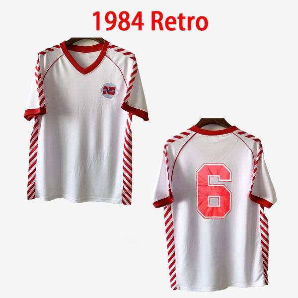 

1984 retro soccer jerseys classic vintage Ã¶kland thoresen jacobsen dokken 84 football shirt commemorate home short sleeve s-2xl, Black