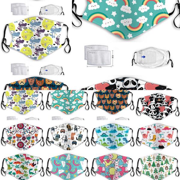 

factory6x80cartoon masks kids filters 2 with pm2.5 face anti-fog haze dust protection reusable washab09ye x1pn fxb6