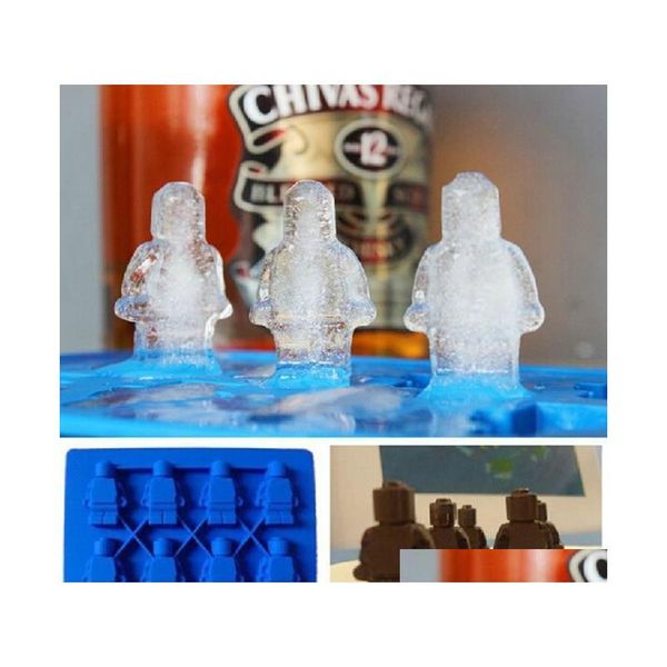 

50pcs shaped sil ice cube tray mini robot figure sile chocolate cake mold tra jlltyh loveshop01