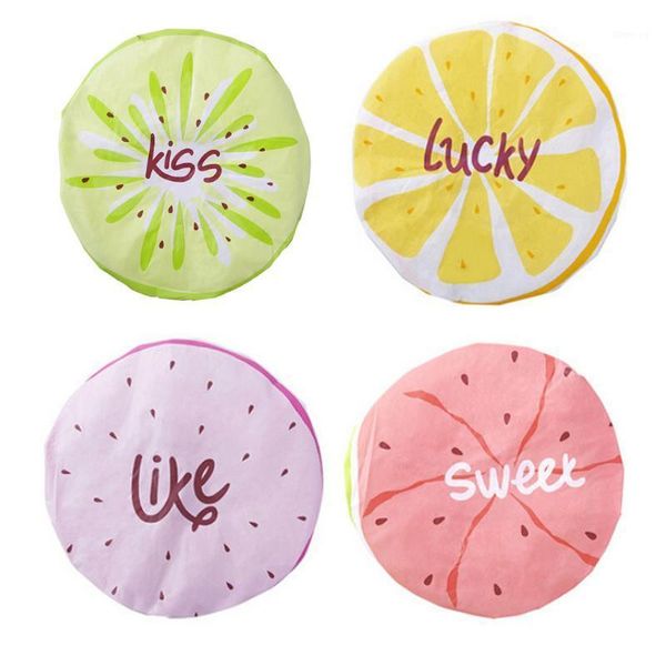 

waterproof eva shower bath cap elastic band hair protective cap bathroom products cute sweet cartoon fruit pattern*1