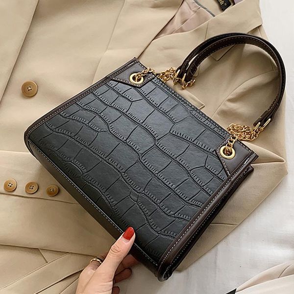 

shoulder bags fashion stone pattern pu leather for women 2021 designer handbags retro underarm bag female crossbody