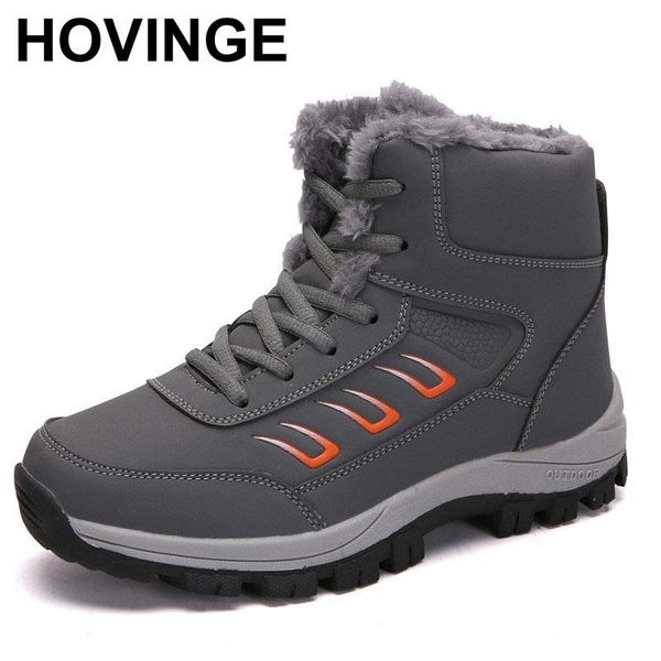 

boots hovinge winter female wedge women ankle for 2021 fashion warm fur snow, Black