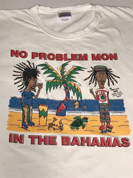 

vtg 90s beavis and butthead bahamas no problem mon irie reggae rasta cartoon men new fashion sport hooded sweatshirt hoodie t shirt
