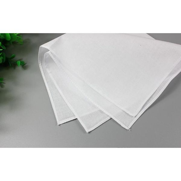 

pure white hankerchiefs 100% cotton handkerchiefs women men 28cm*28cm pocket square wedding plain diy pr jlljcw mx_home