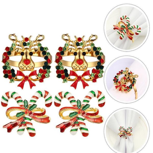 

4pcs alloy tree high-quality delicate napkin clips tissue buckles napkin rings for table supper bar party christmas re jllkvm
