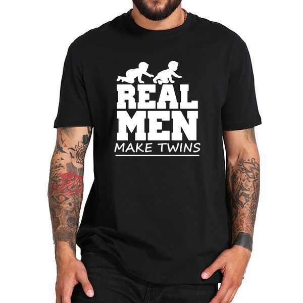 

eu size real man makes twins funny dad graphic father day gift soft breathable fitness tshirt sport hooded sweatshirt hoodie