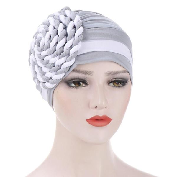 

hair accessories beanies caps headwrap plated headwear muslim women silk braid ruffle turban hat cancer chemotherapy chemo
