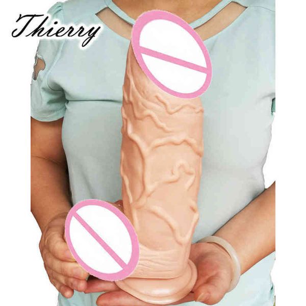 NXY-Dildos Thierry Großer dicker Dildo mit Saugnapf, realistischer Penis, riesiger Dong, großer Schwanz, Dick, erwachsene Frau, masturbieren, erotisches Sexspielzeug für Frauen, 0210