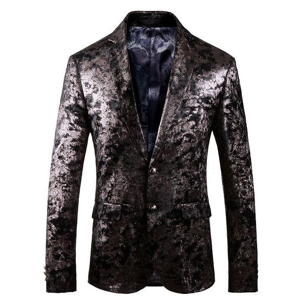 

men's suits & blazers autumn winter mens blazer jacket night club prom tuxedo formal wear floral 2021 luxury fashion men, White;black