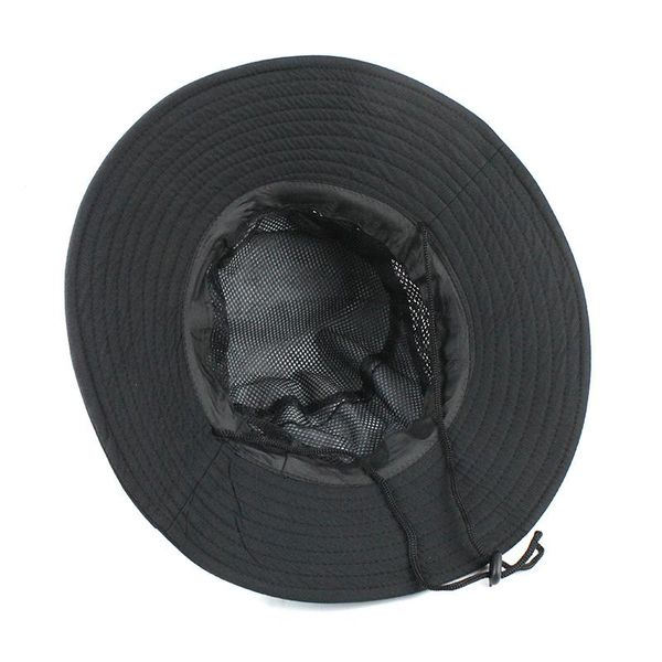 

flb] summer sun hat bucket men women boonie hat with neck flap outdoor large wide brim hiking fishing mesh breathable f328 bbylpf, Black;white