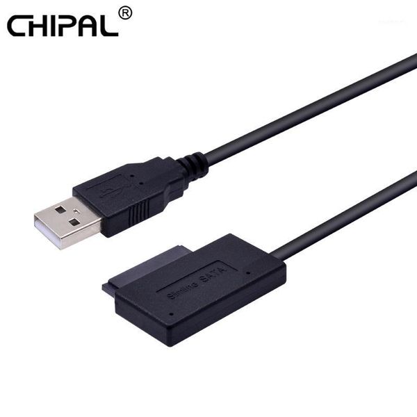 Chipal USB 2.0 para Mini SATA II 7 6 13PIN ADAPTOR DO CONVERSOR CABO ESTILO ESTADO PARA LAPTOP CD/DVD ROM Slimline Drive HDD Caddy1