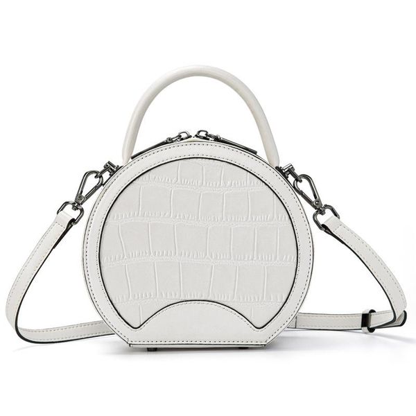 

new leather minority handbag goes with everything crocodile-print small round bag summer fashion one-shoulder cross-body handbag