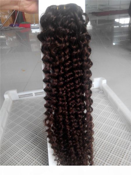 

lummy brazilian medium dark brown deep wave peruvian indian virgin hair bundles brown deep curly human hair weaves brown hair extensions, Black