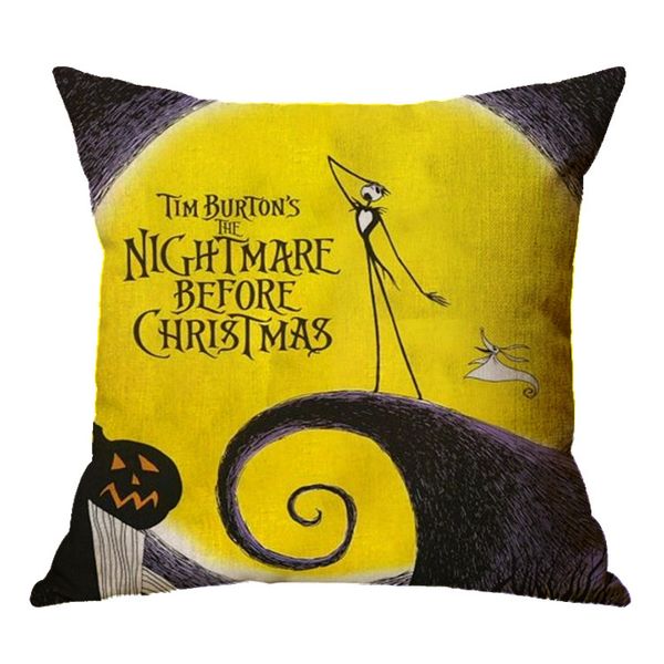 

2020 halloween selling 17.7inch cartoon skull shape pillow case household product linen pillowcase no pillow insert