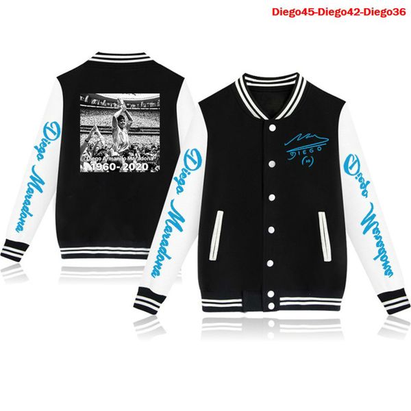 

hand of god mourn diego armando maradona woman man baseball jacket boys girls streetwear casual sweatshirt fleece jacke c0127, Black